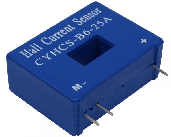 Closed Loop AC/DC Hall Current Sensor CYHCS-B6, Output: 25mA, Power Supply: ±12V~±15V DC, Window: 12.7x7